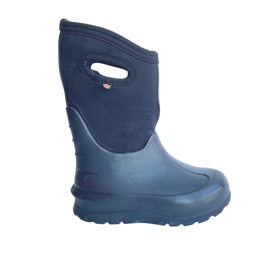 Bogs Kids Classic High Waterproof Insulated Rain Boots Black Pull On Size 3